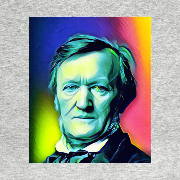 Richard Wagner Colourful Portrait | Richard Wagner Artwork 5 by JustLit